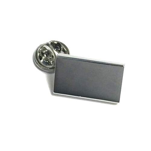Silver rectangular Lapels 3*2cm