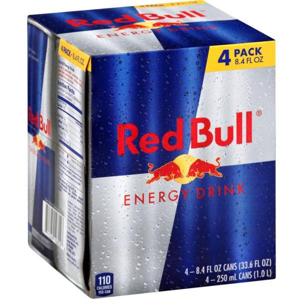 RED BULL ENERGY DRINK 4PACK 250ML