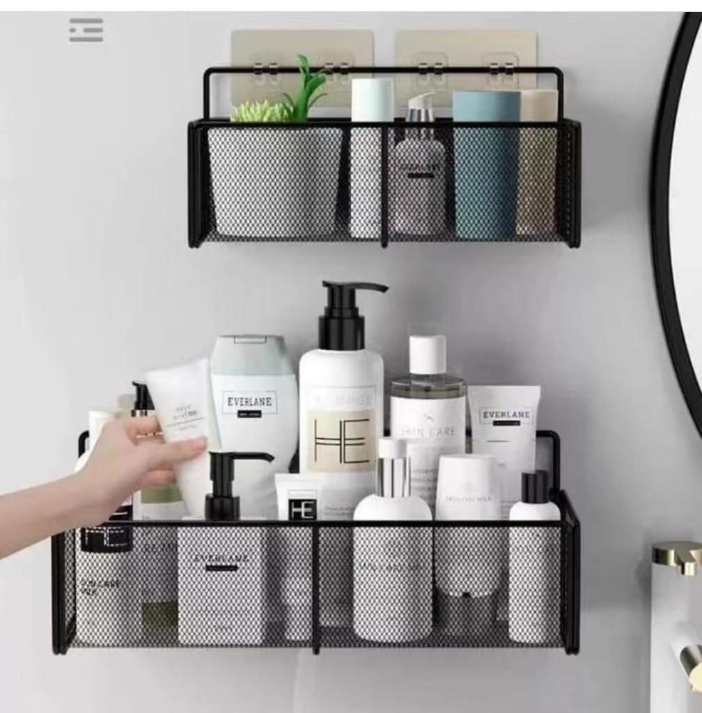 Wall-mounted bathroom shelf