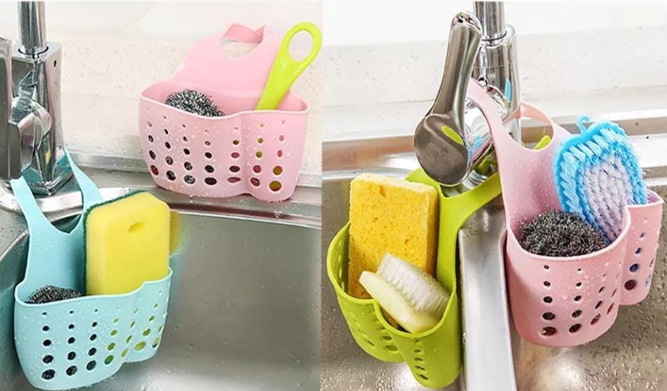 Double sided sink organizer
