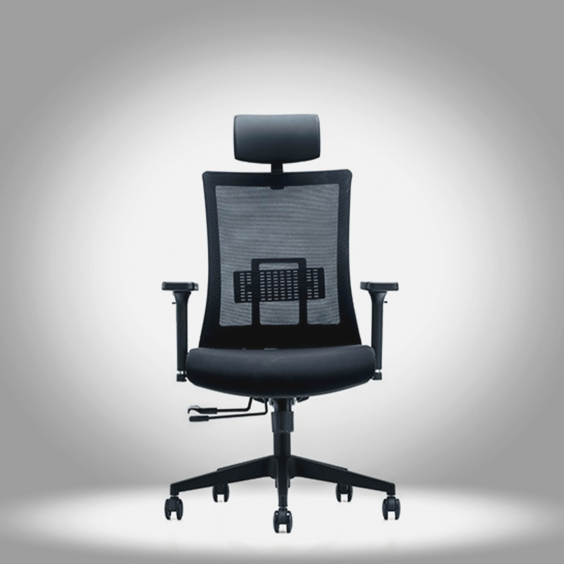 High Back Mesh Chair with 3 Lever Control & Padded Adjustable Arms