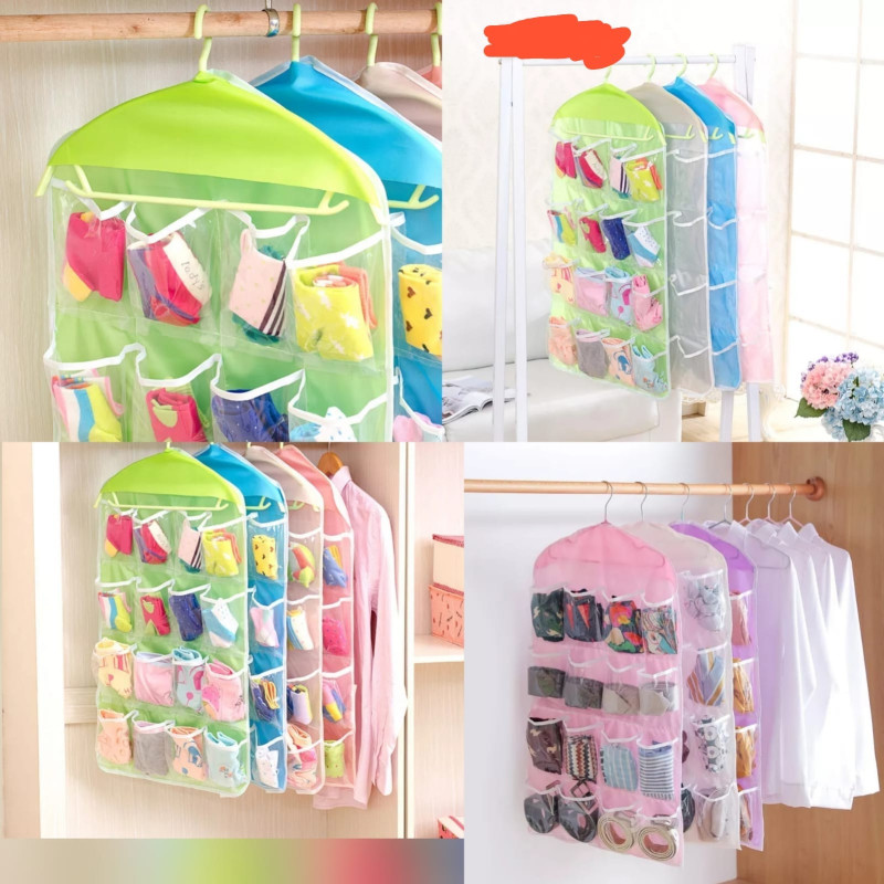 16pkts under garment organiser suitable for tiny items like socks, handerchiefs, pants