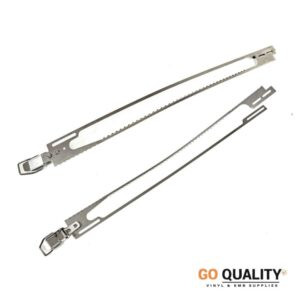 Double side serrated steel belt for cap frame