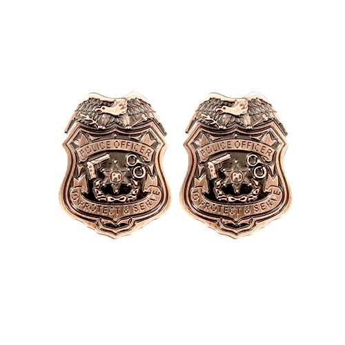 Shield lapels with pin