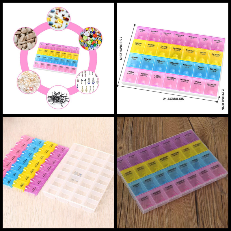 Monthly pill organiser